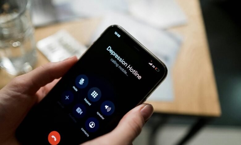 emergency helpline number listed